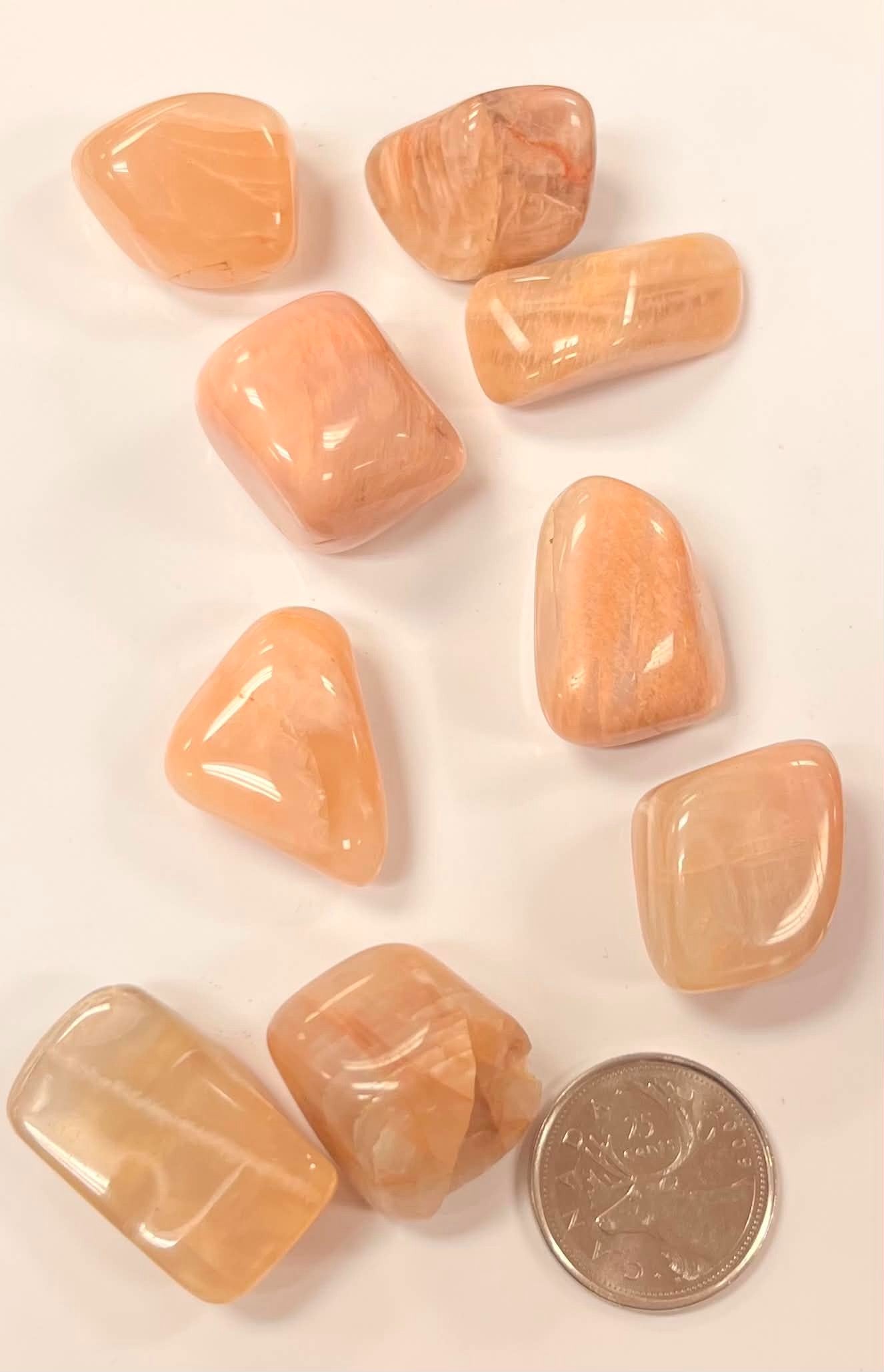 Peach Moonstone Tumbled