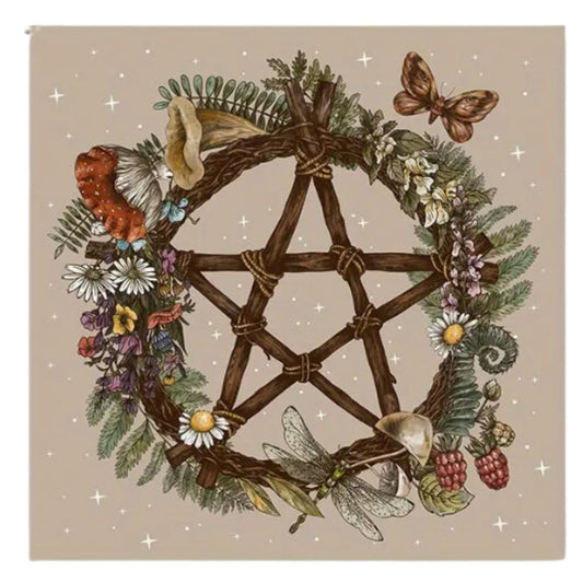 Altar Cloth, Pentacle, Dragonfly