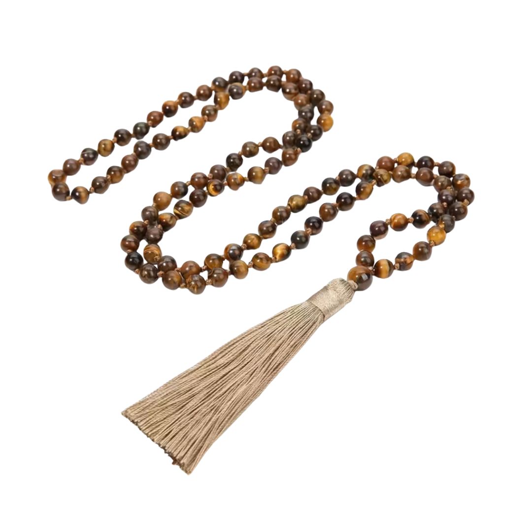 Tiger Eye Knotted Mala