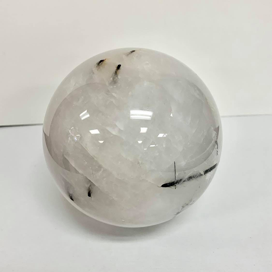 Tourmalined Quartz sphere Large