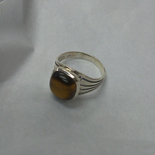 Tiger Eye Square Ring size 12