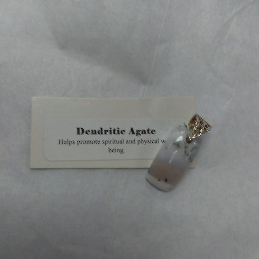 Dandritic Agate Small Rectangular pendant