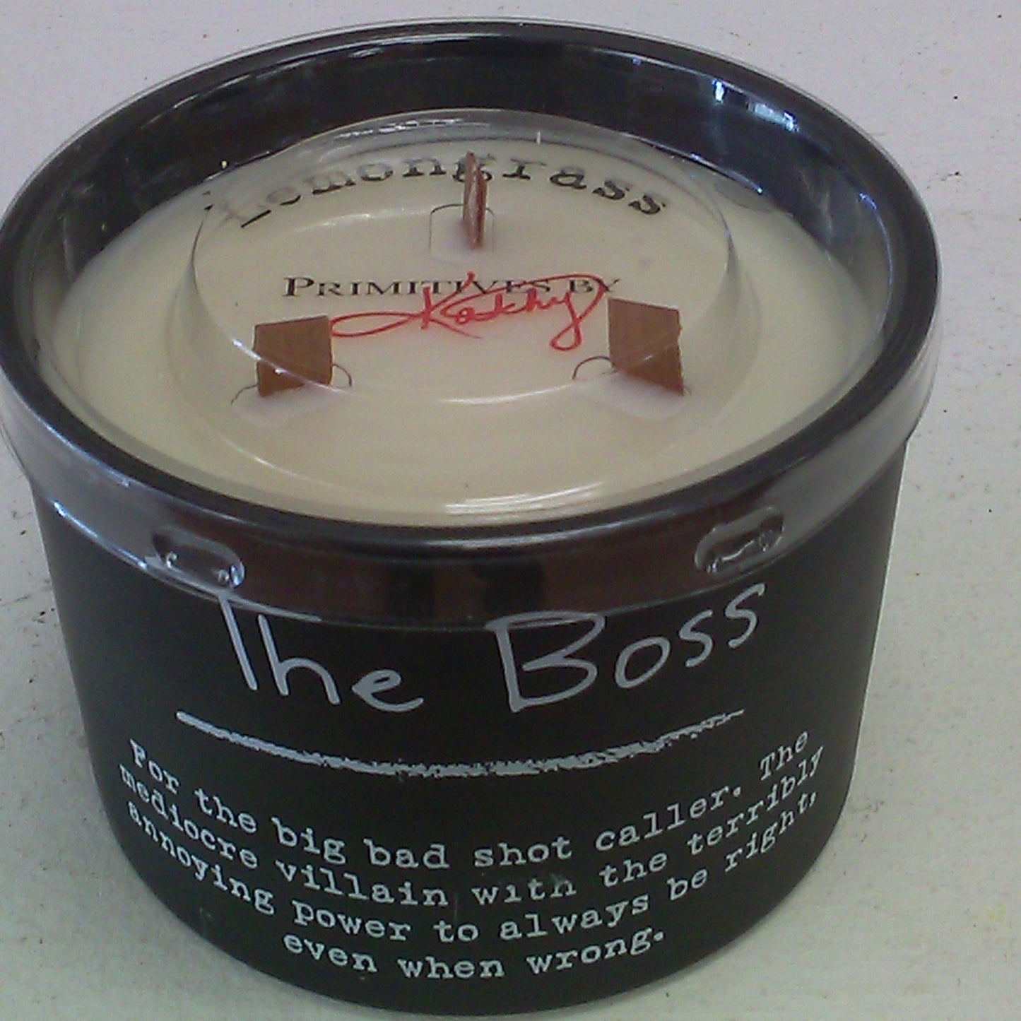 Soy candle, Saying The Boss, 20 hrs burn time