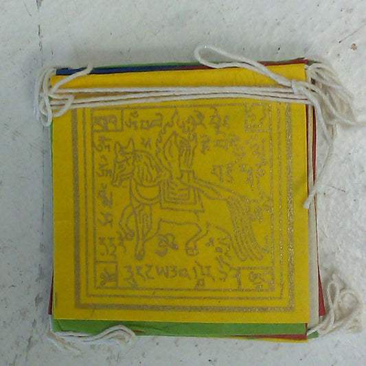 Small Paper Prayer Flags with Tibetan Traditional Imagery