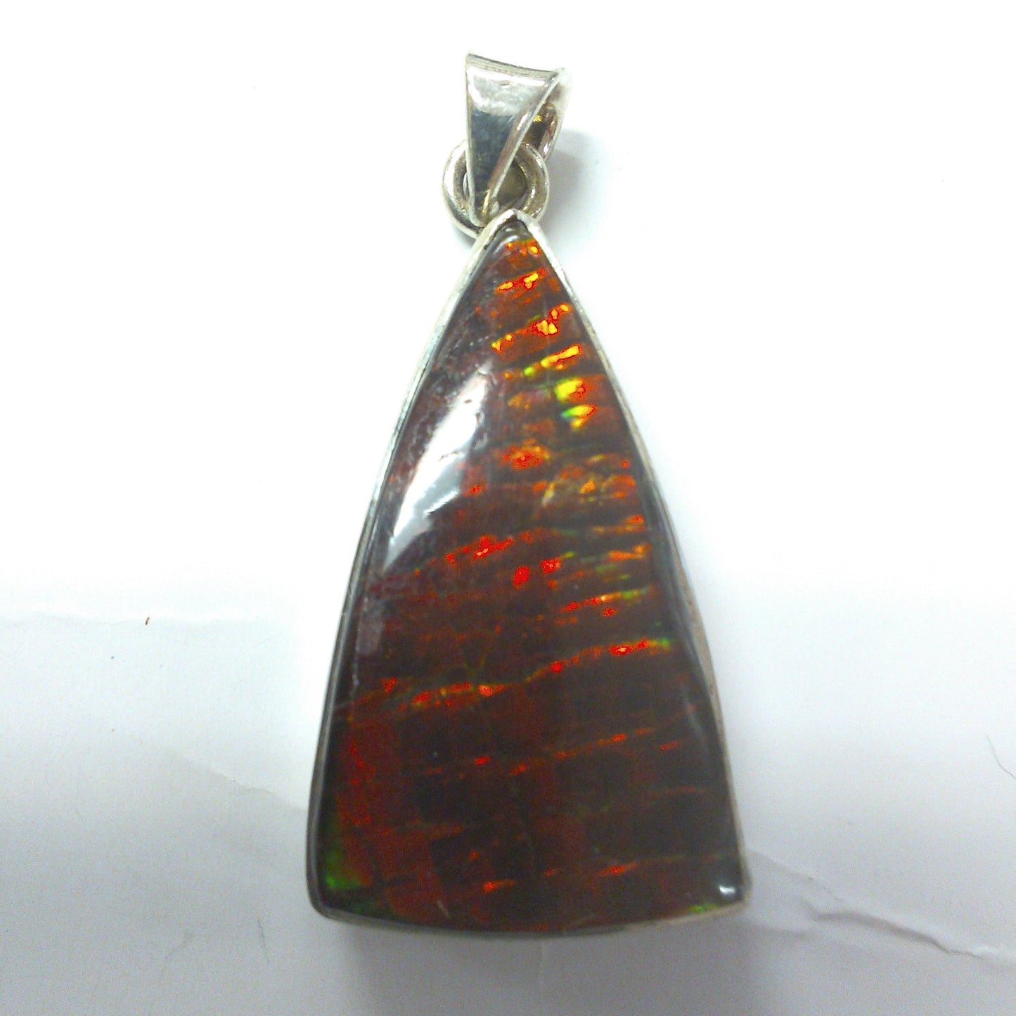 Ammolite Pendant - Triangular