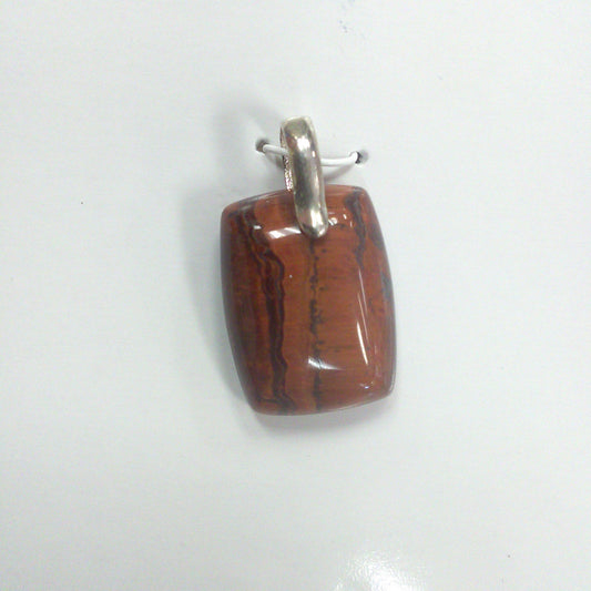 Red Tiger's Eye Pendant - Rectangular