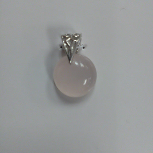 Rose Quartz Pendant - Circular