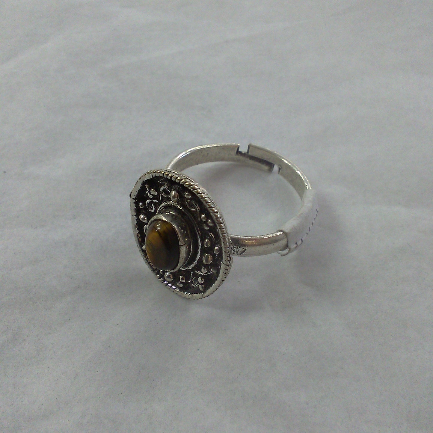 Ring with Semi-Precious Stone, Adjustable