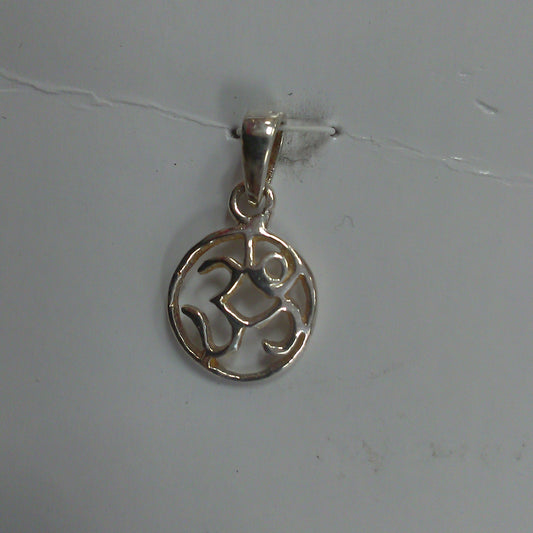 Small Silver Om Pendant