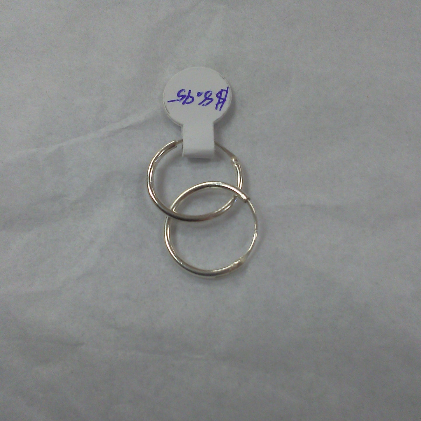 Small Plain Silver Hoop Earrings (15 mm)