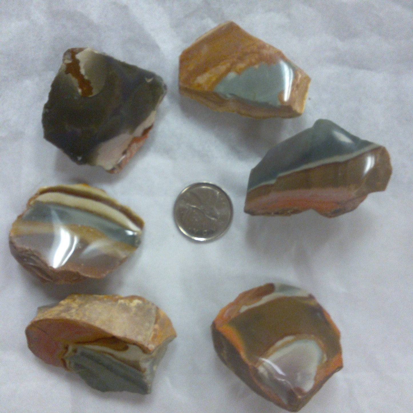 Polychrome Jasper Rough with Polished Face (30-60g)