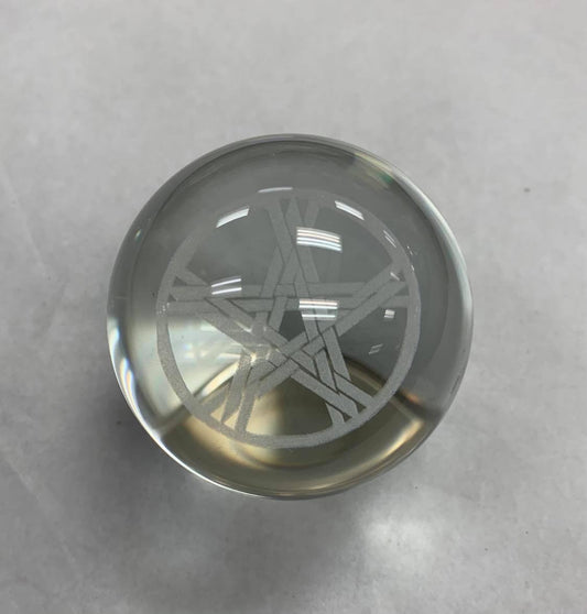 2" Glass Sphere Pentacle