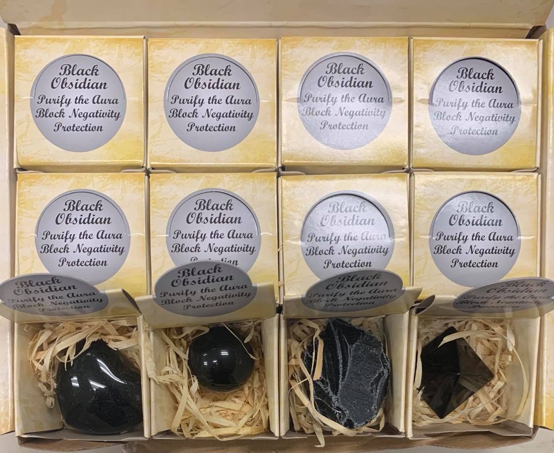 Black Obsidian in Gift Box (Various Shapes)