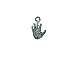Greek Copper Plated Patina Hand Charm