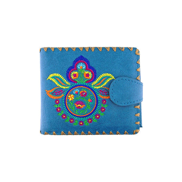 Lavishy Elma Wallet: Ornate Embroidery
