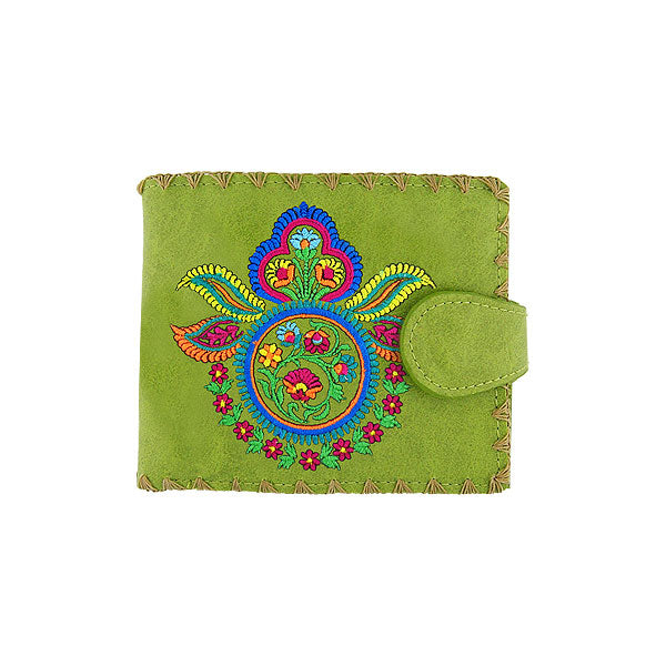 Lavishy Elma Wallet: Ornate Embroidery