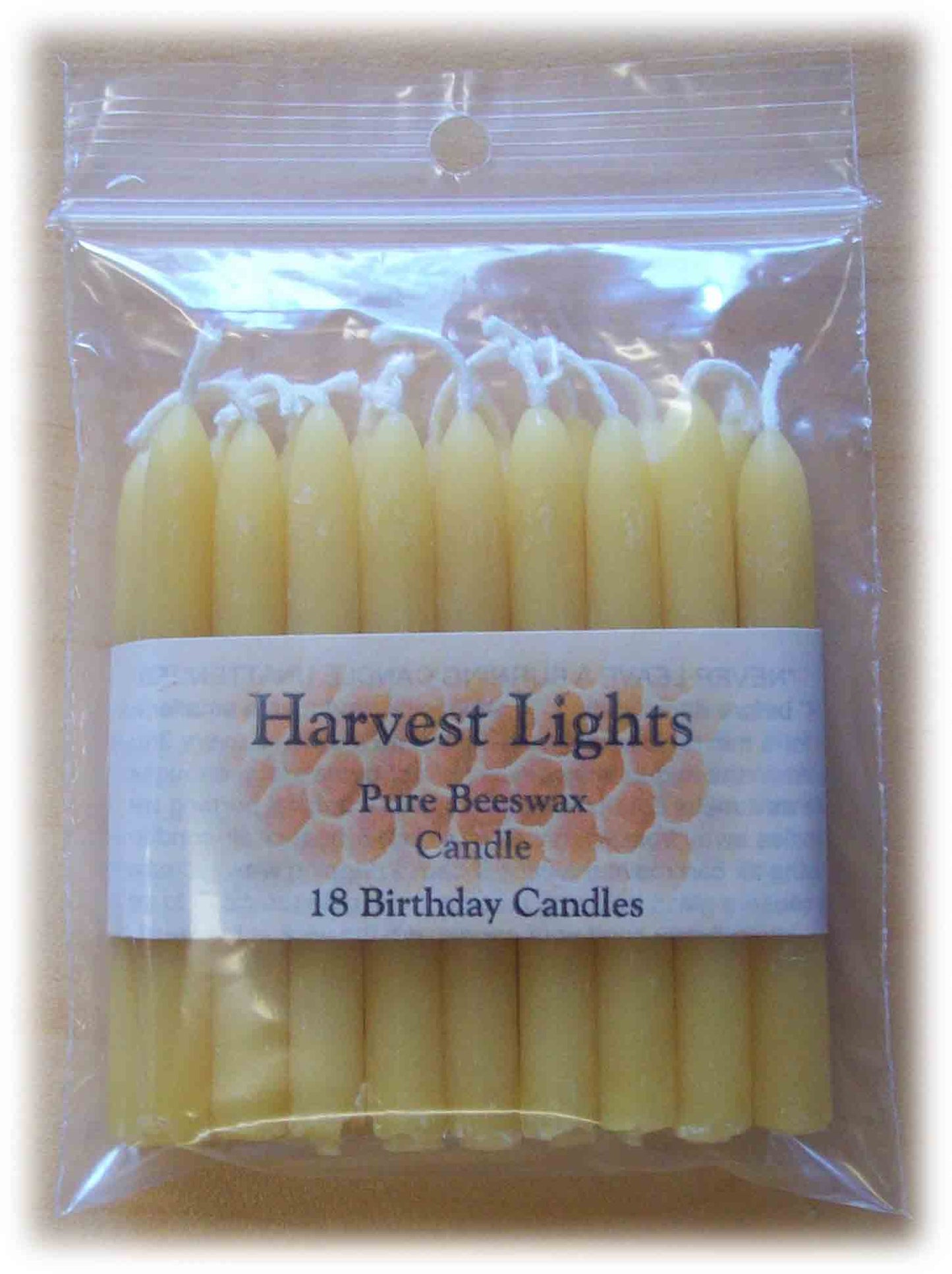 Beeswax Birthday Candles (18 Pack) White