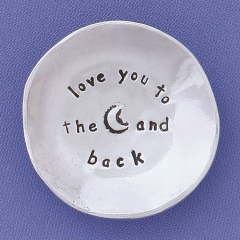 Love You to the Moon and Back Charm Bowl w/ Decorative Box (blue)