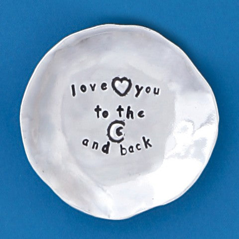 Love you to the Moon Large Charm Bowl w/ Decorative Box (blue)