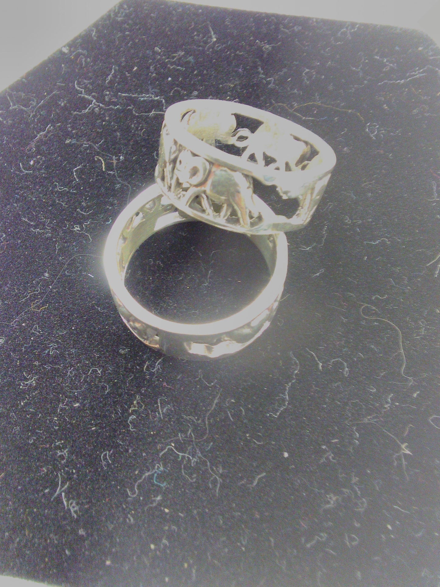 Simple Silver Elephant Ring