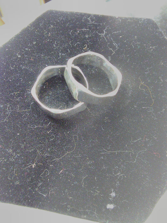 Simple Silver Pentagonal Ring