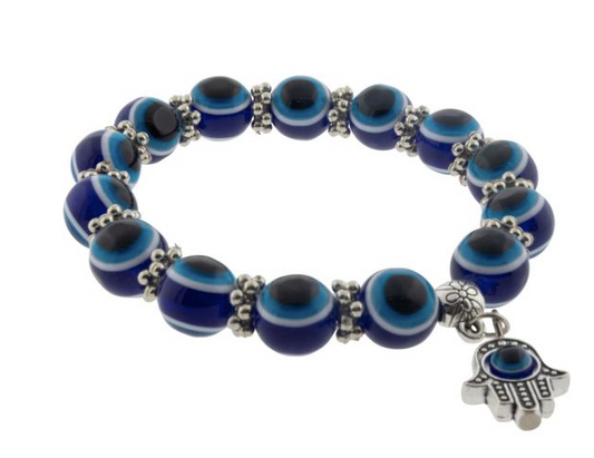 Evil Eye Cobalt with Fatima Hand