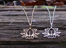 Lotus Necklace Gold or Silver