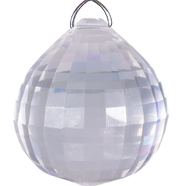 Hanging Crystal, Large Square Facets 40mm