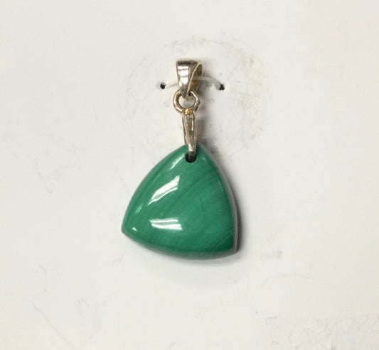 Malachite Pendant - Triangle