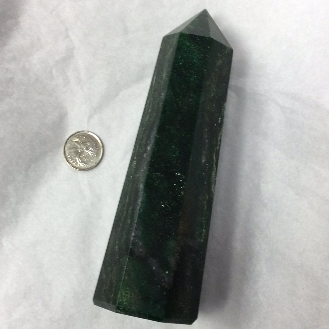 Green Mica Obelisk