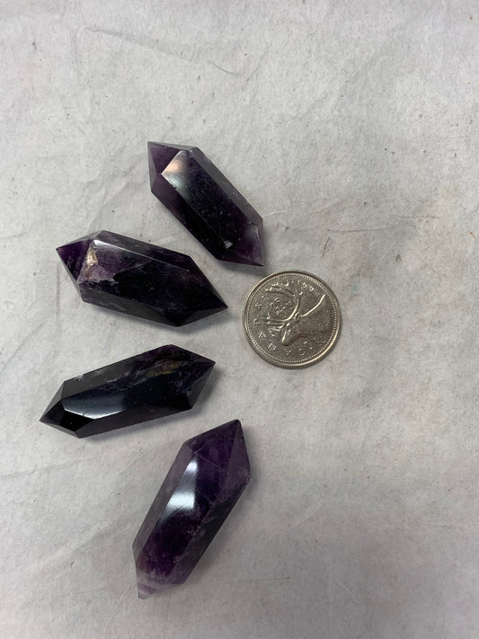 Chevron Amethyst Double Terminated Points