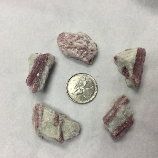 Rough Rubellite / Pink Tourmaline in Quartz (Brazil)