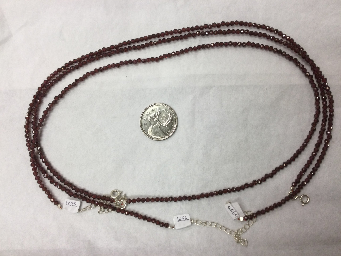 Garnet necklace 17”