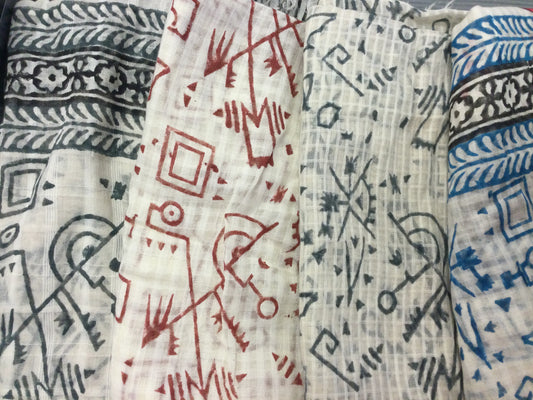 Cotton Scarf, symbol pattern