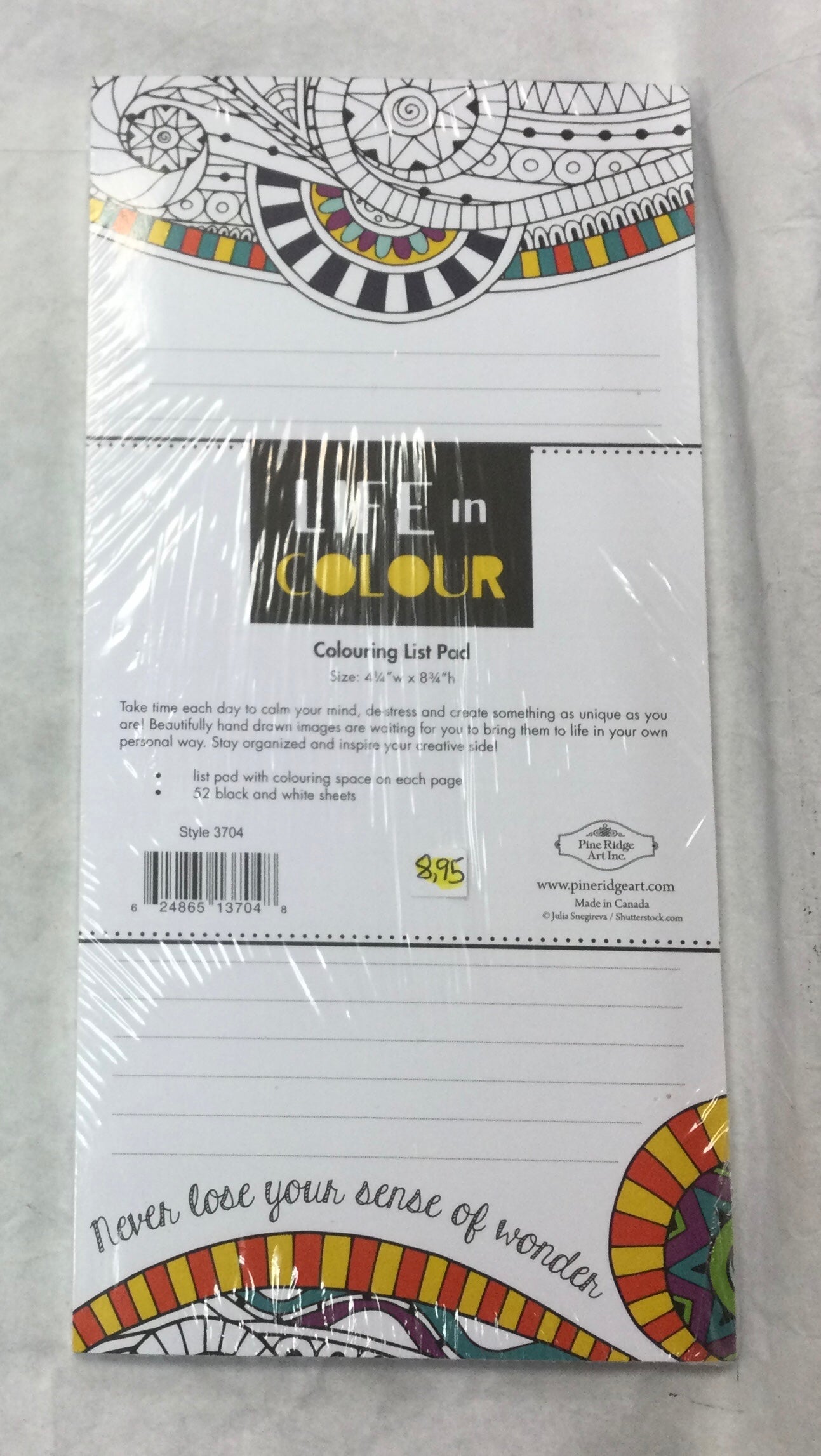 Life in Colour - Colouring List Pad