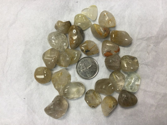 Rutilated Quartz, Tumbled, sm