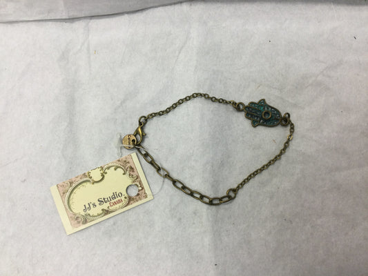 JJ’s Studio Hamsa Bracelet, Blue