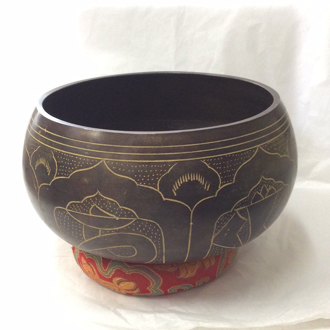 Singing Bowl, Large, Etched, Machined