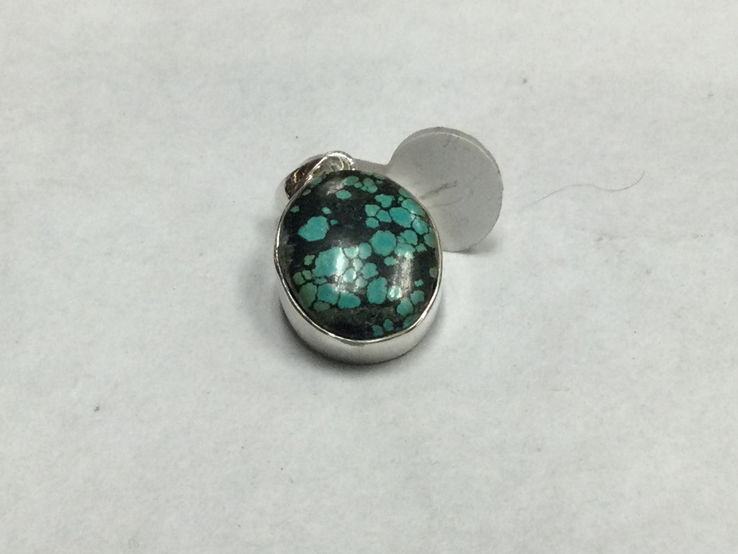 Small Oval Cut Turquoise Pendant