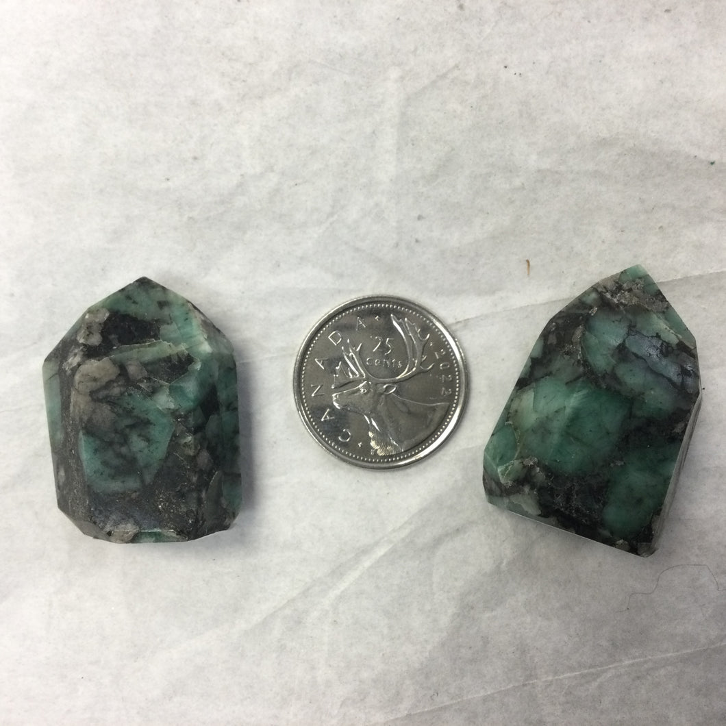 Polished Small Emerald Points
