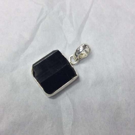 Tourmaline Rough Square Pendant