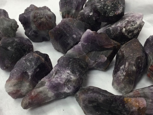 Rough Super Seven Amethyst Points