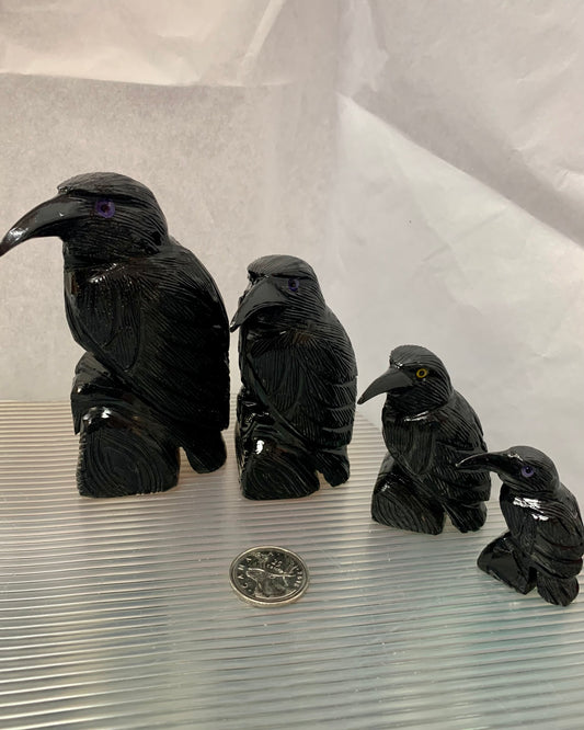 Onyx Carved Raven