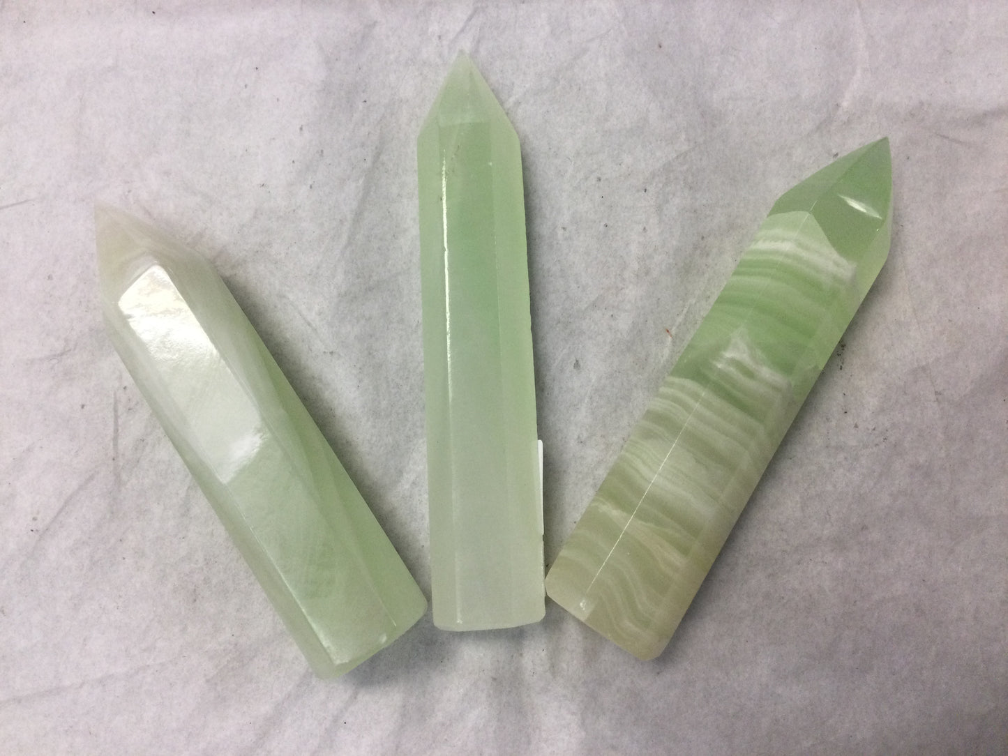 Pistachio Calcite Points