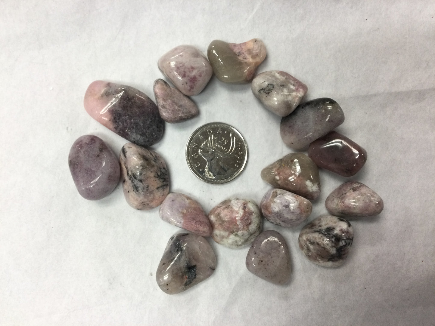 Lepidolite with Pink Petalite, tumbled