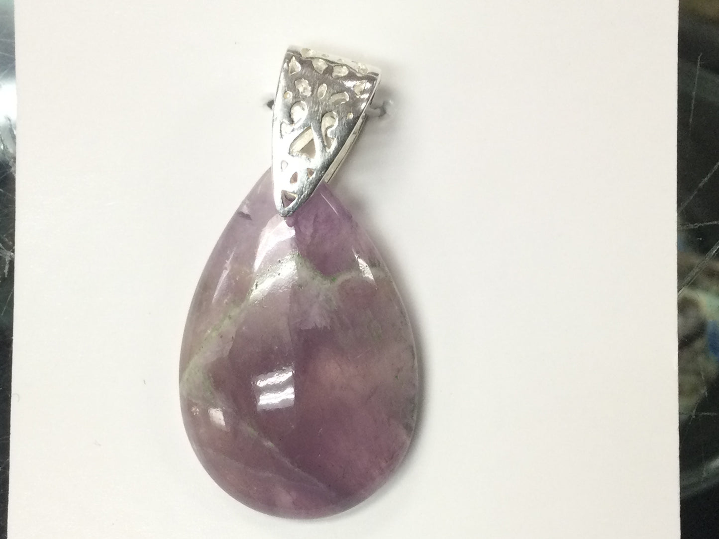 Auralite 23 Amethyst Pendant - Teardrop