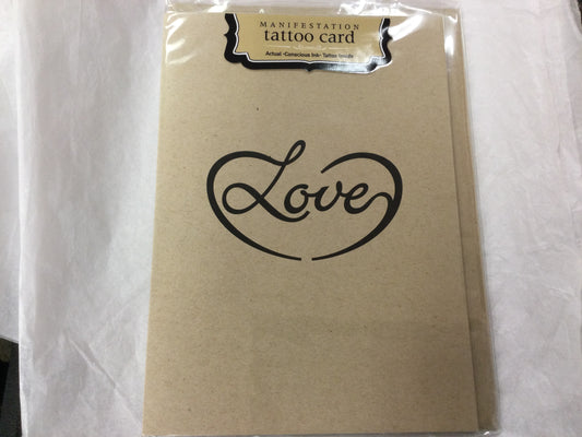 Tattoo Greeting Card - Love
