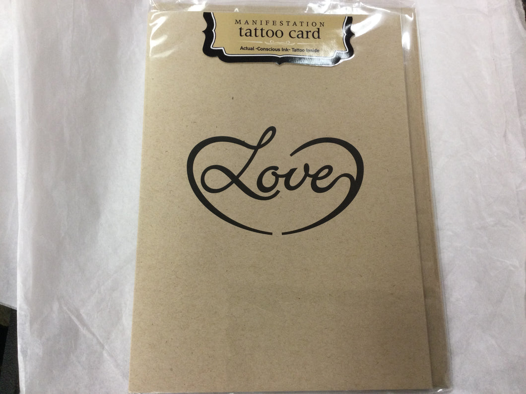 Tattoo Greeting Card - Love