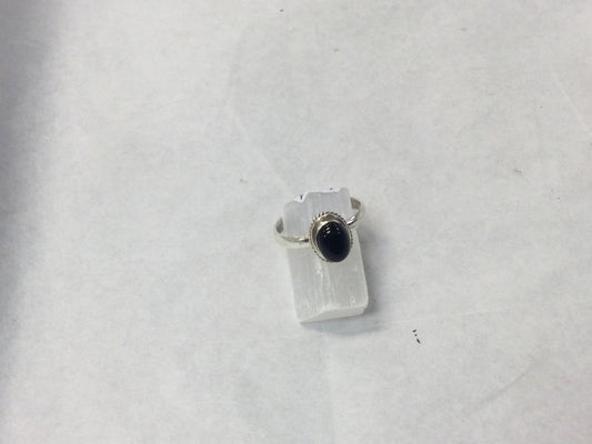 Sterling Silver Obsidian Ring