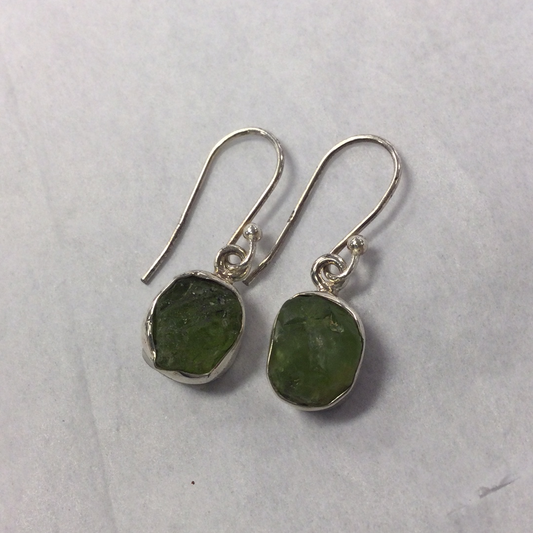 Peridot Rough hanging Earrings